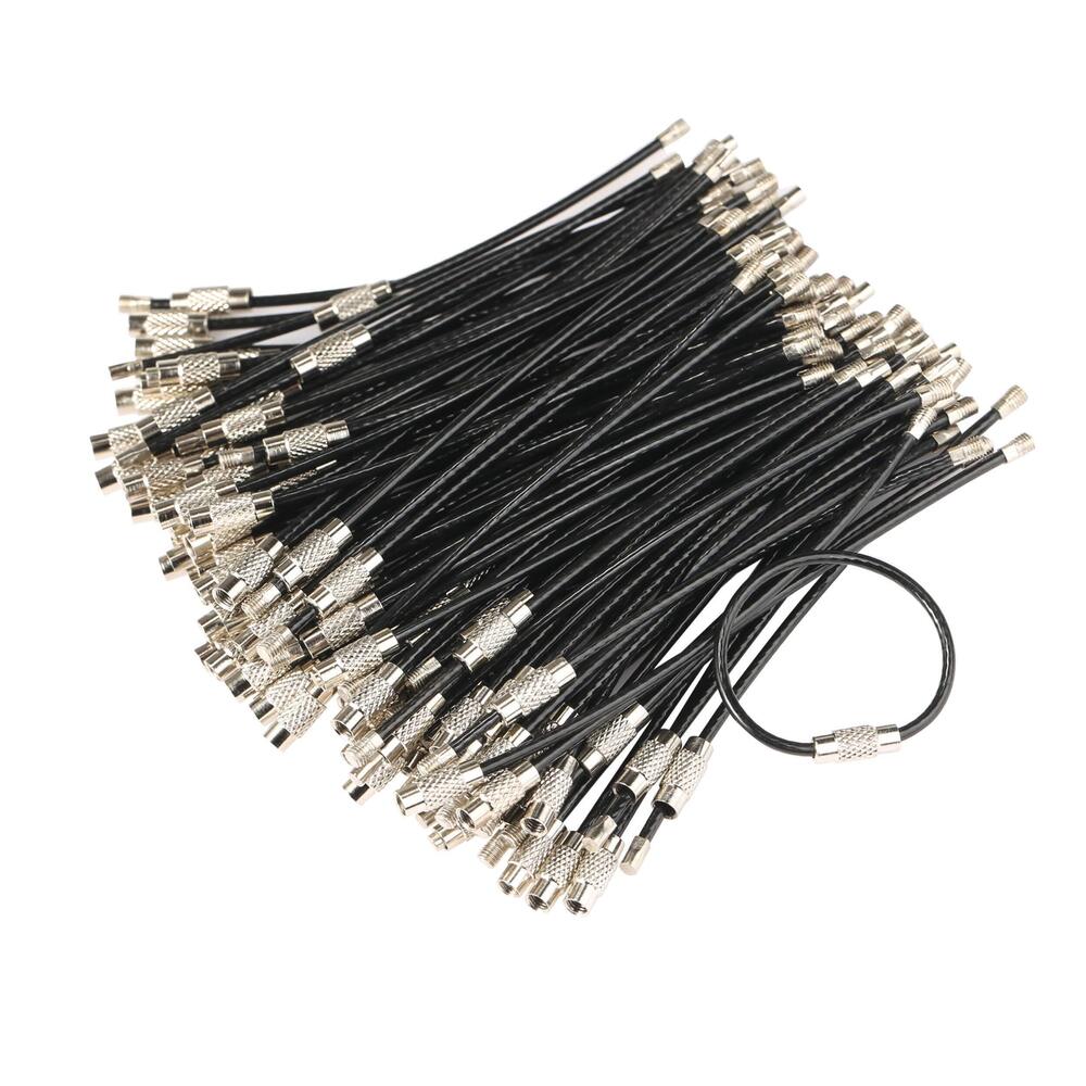 4162 4 Inches Key Rings Stainless Steel Wire Keychains Cable Heavy Duty